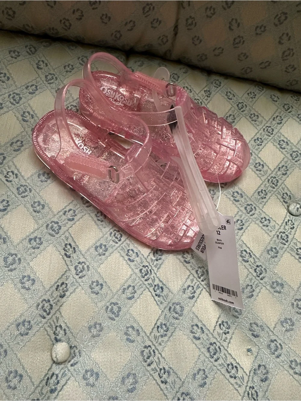 NWT OshKosh B'gosh Pink Glitter Jelly Sandals for Kids